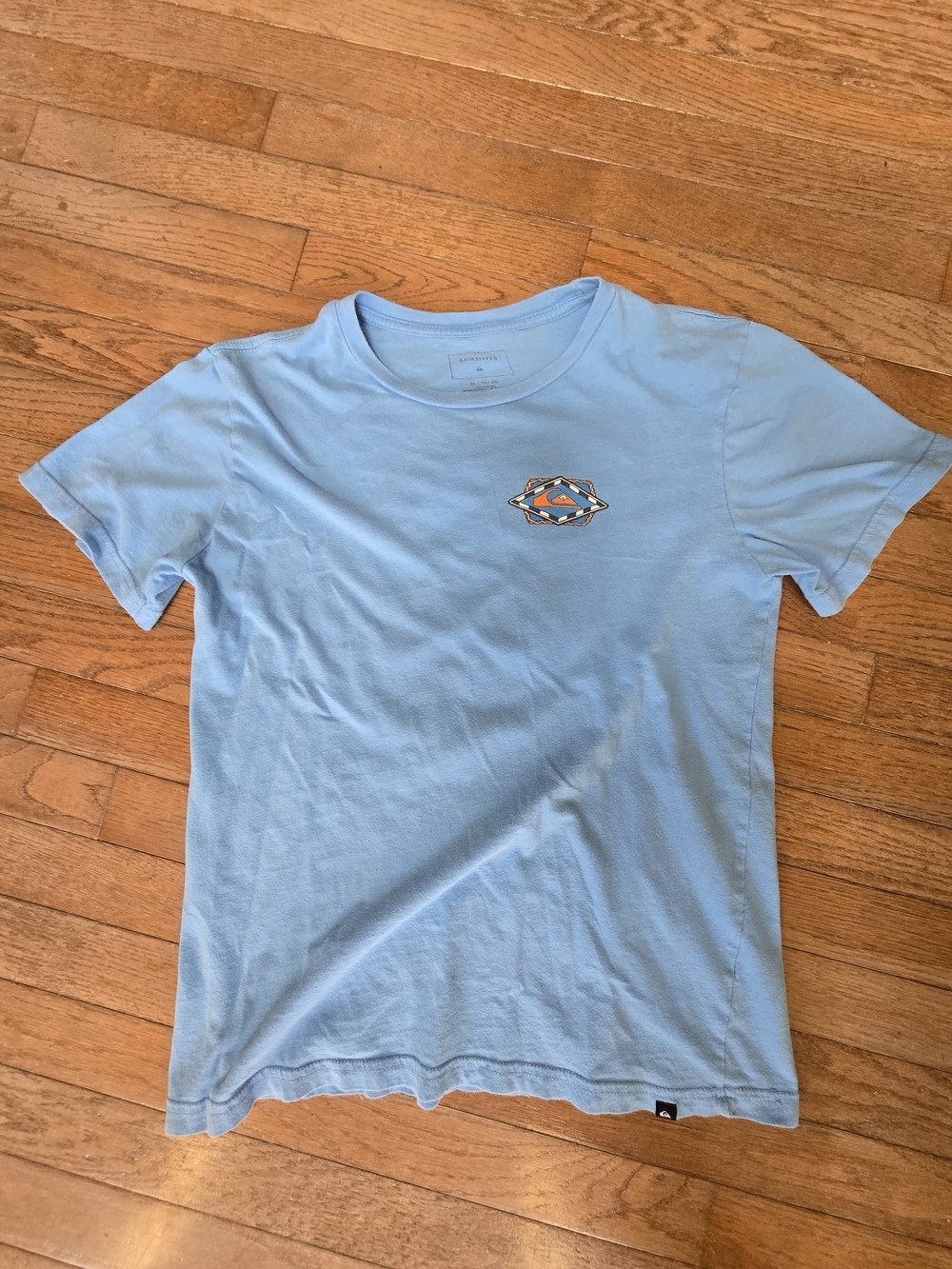 Quiksilver Light Blue Short Sleeve Logo Tee